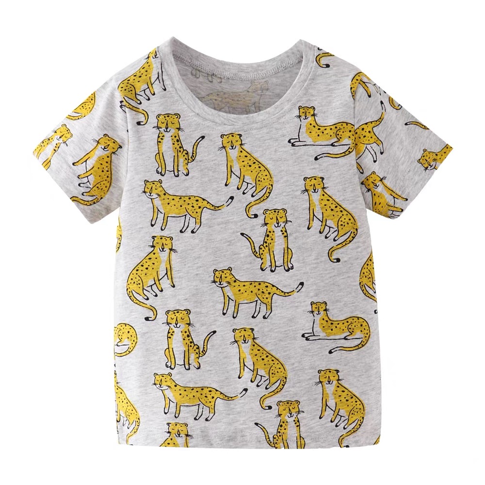 T-shirt with cheetah print